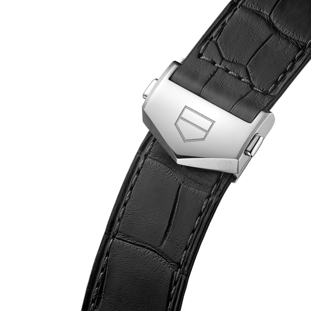 Tag heuer carrera calibre 5 leather clearance